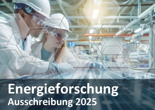 Forscherin und Forscher mit PV-Paneelen